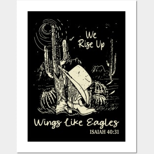 We Rise Upwings Like Eagles Boots Desert Posters and Art